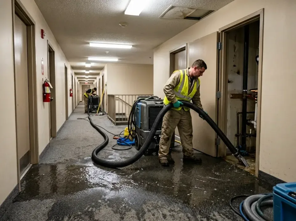 multi-unit-apartment-hallway-f-005 — frequently asked questions, Emergency Burst Pipe Water Extraction & Removal in Riverwoo…